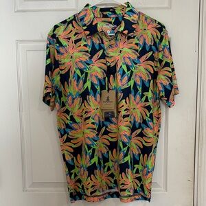 NWT Chubbies Men's The Ocean Flower performance polo - small